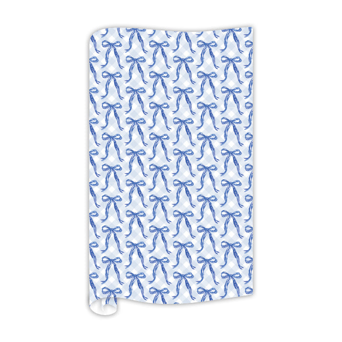Tom Tom Handpainted Blue Bow Pattern Wrapping Paper