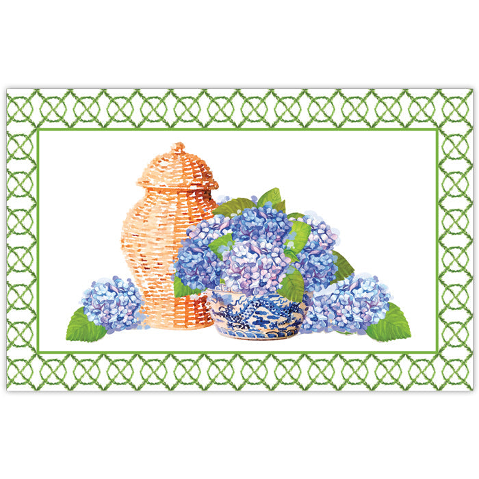 Tom Tom Handpainted Hydrangea and Basket Placemat