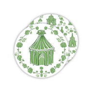 Madcap Cottage Green Fancy Tent Paper Coasters