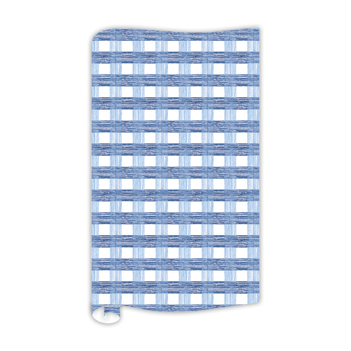 Madcap Cottage Blue Gin Lane Plaid Wrapping Paper