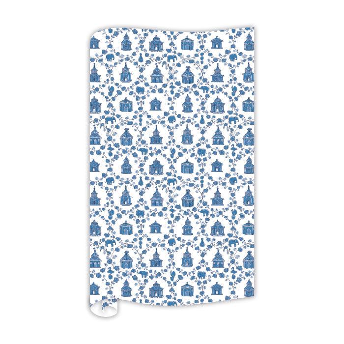 Madcap Cottage Blue Fancy Tents Wrapping Paper