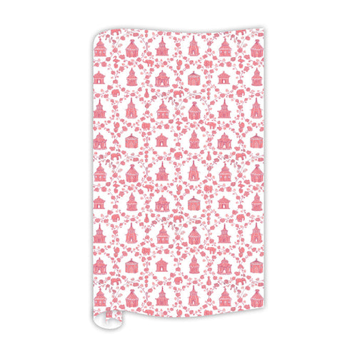 Madcap Cottage Coral Fancy Tents Wrapping Paper