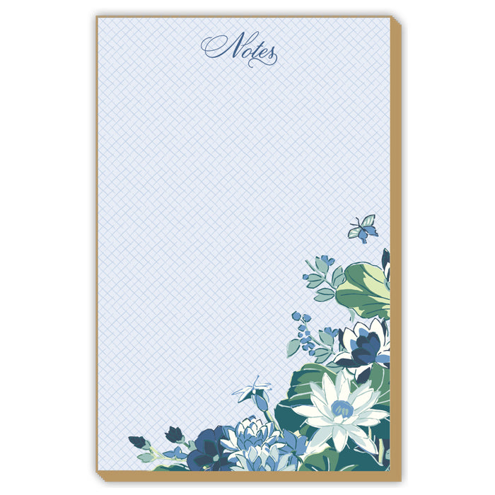 Madcap Cottage Blue Lake Lillies Notes Luxe Large Pad