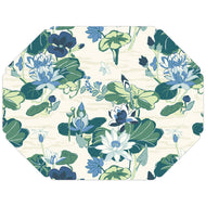 Madcap Cottage Blue Lake Lillies Posh Die-Cut Placemats