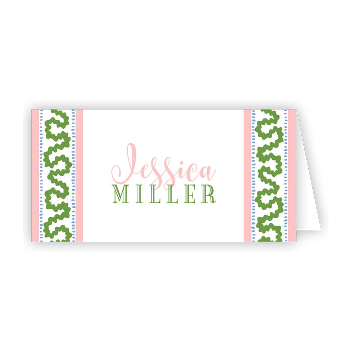 Madcap Cottage Pink Harbor Trail Border Place Cards