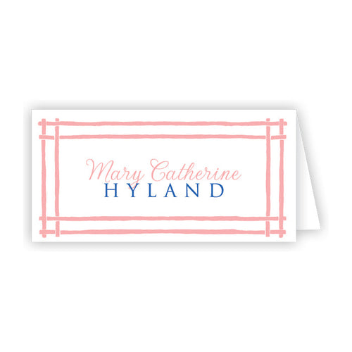 Madcap Cottage Pink Island House Border Place Cards